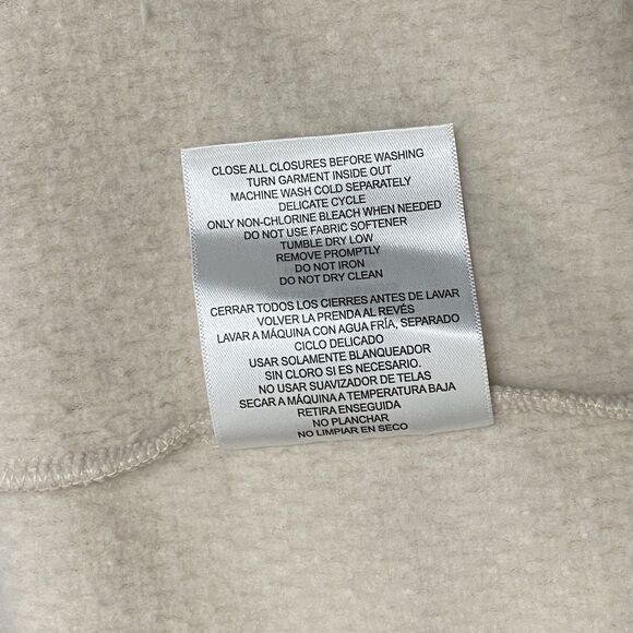 Gerry Sherpa Fleece Jacket Cream Full Zip Outdoor Lightweight Sz M - Picture 10 of 14